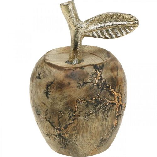 Floristik24 Table decoration wood apple Wood decoration deco apple H13.5cm Ø8cm 2pcs