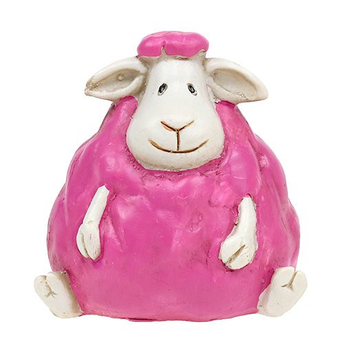 Floristik24 Table Decoration Sheep Pink, Rose 5,5cm - 7cm 3pcs