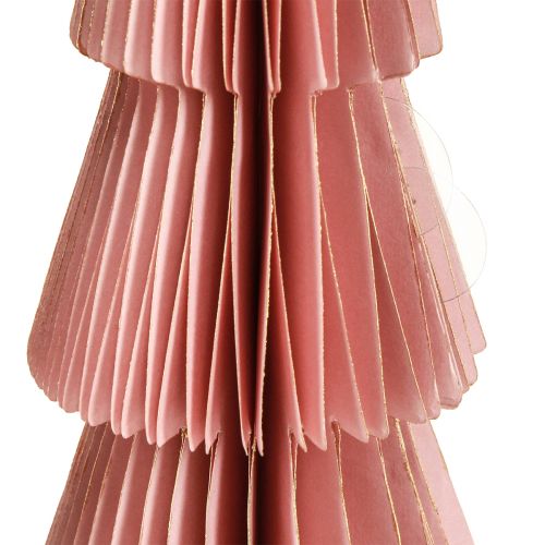 Product Table Decoration Christmas Tree Honeycomb Paper Apricot Gold H30cm 2 Pcs