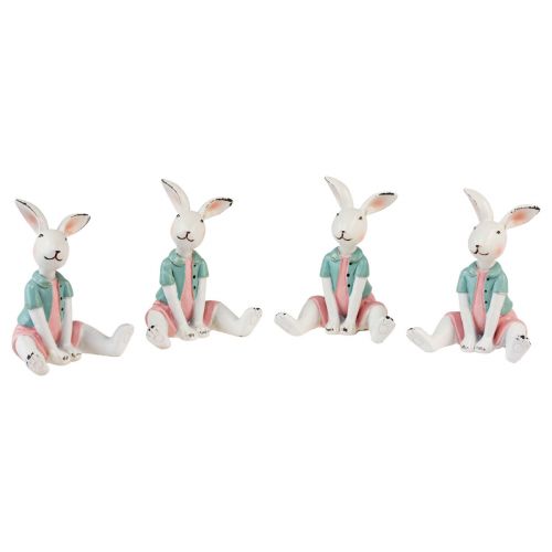 Product Table decoration Easter bunny girl white blue pink 8.5cm 4pcs