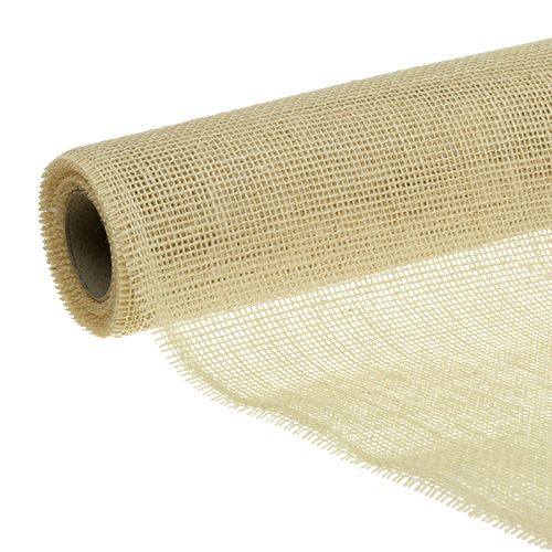 Floristik24 Table runner jute ribbon bleached 30cm 5m