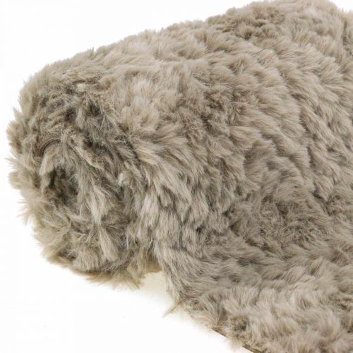 Table runner faux fur brown, table runner, decorative fur 15×200cm