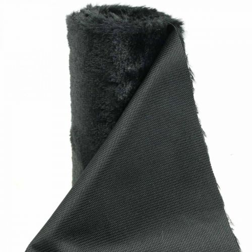 Floristik24 Table runner faux fur black Table band decorative fur 15×200cm