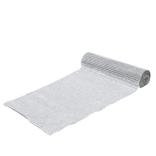 Floristik24 Table runner with sequins light silver W25cm L228cm
