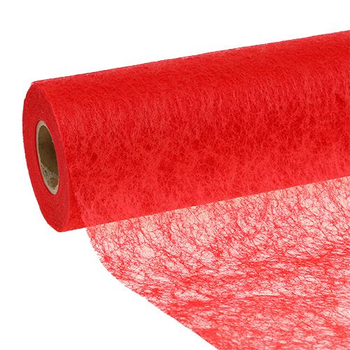 Floristik24 Table runner fleece red 23cm 25m