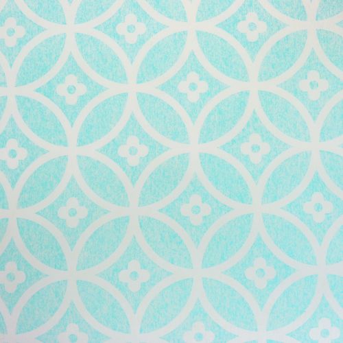 Floristik24 Table runner with pattern light blue 30cm x 300cm