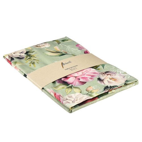 Floristik24 Table runner spring peony table ribbon green 40x150cm