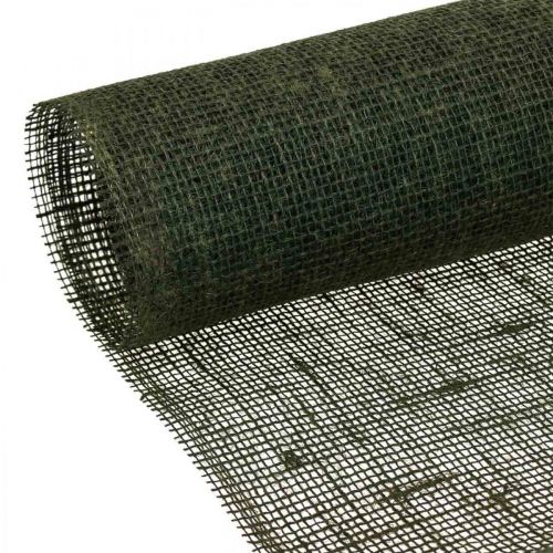 Floristik24 Table runner jute jute tape table tape olive green W30cm L5m