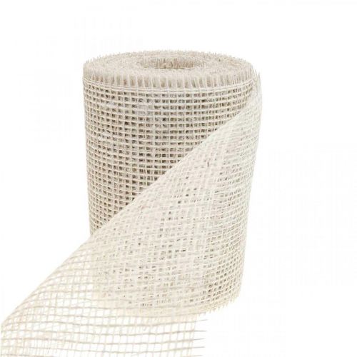 Floristik24 Table runner jute jute ribbon table ribbon white W15cm L10m