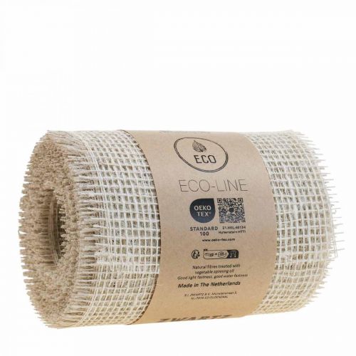 Product Table runner jute jute ribbon table ribbon white W15cm L10m