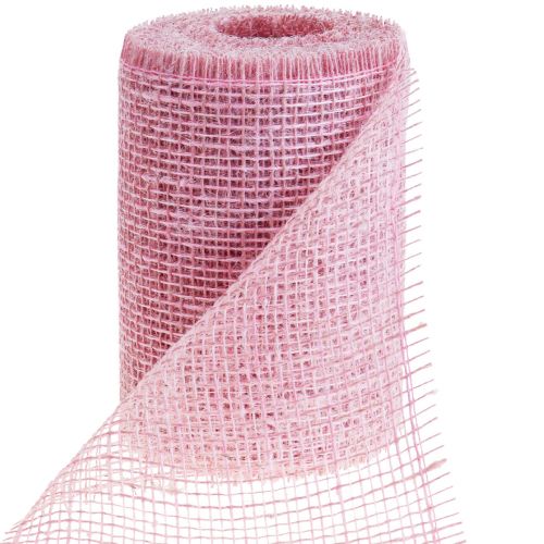 Floristik24 Table runner jute table ribbon jute ribbon light pink 15cm 10m