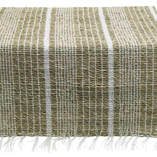 Product Table runner seagrass natural, white table decoration summer 35×220cm