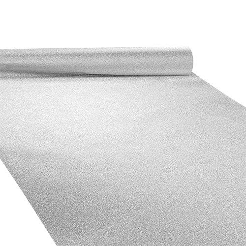 Floristik24 Table runner silver 50cm 3m