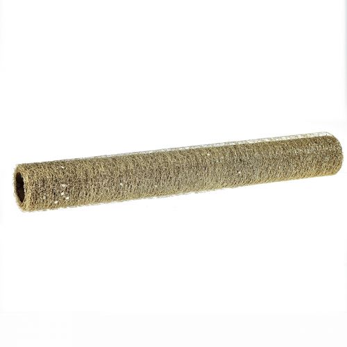 Floristik24 Table runner table ribbon champagne glitter W35cm L200cm