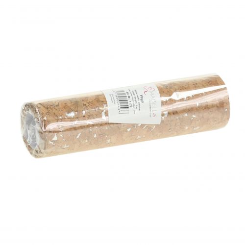 Floristik24 Table runner cork with silver 20cm 2m
