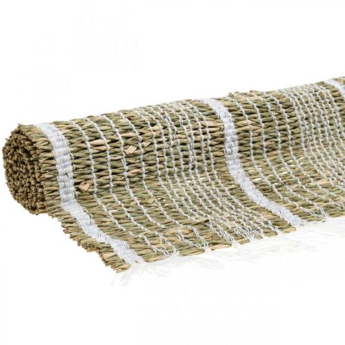 Floristik24 Placemat seagrass natural, white Small table runner placemat 47×33cm