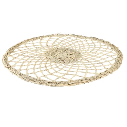 Seagrass placemat round braided summer decoration for the table Ø38cm