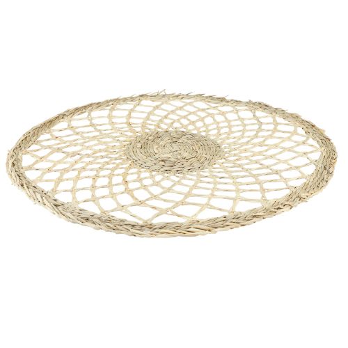 Floristik24 Seagrass placemat round braided summer decoration for the table Ø38cm