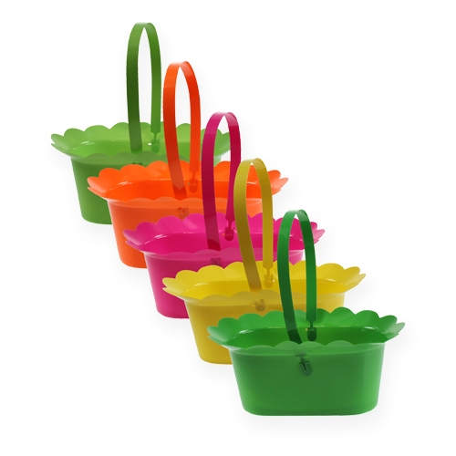 Floristik24 Pot flower with handle oval 23cm 10pcs