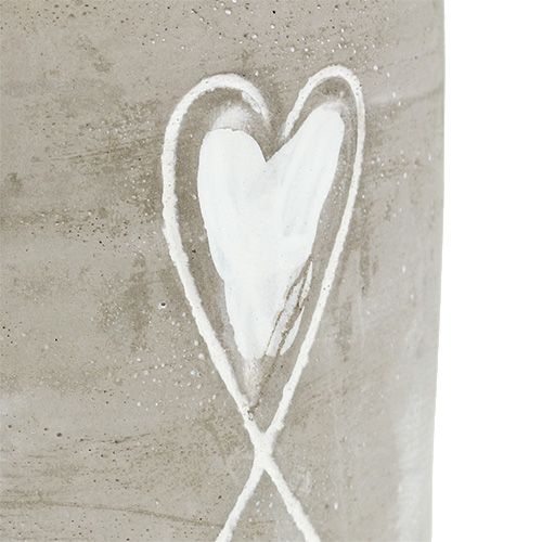 Floristik24 Concrete pot with heart Ø8cm H7cm 6pcs