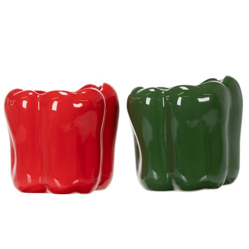Product Paprika ceramic planter for modern kitchen decor, suitable for any interior style, 13cm, 2 pieces