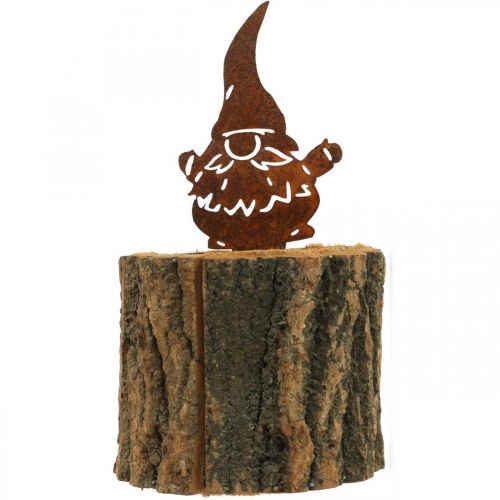 Product Flower pot wood planter wood look rusty imp H24cm