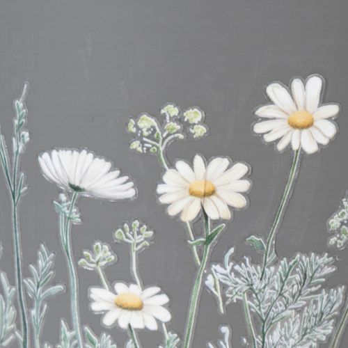 Product Flower pot with floral pattern for modern home and summer balcony decoration, 13cm, 4 pieces