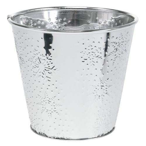 Floristik24 Pot with snowflake pattern Ø16.5cm H14.5cm 1 pc