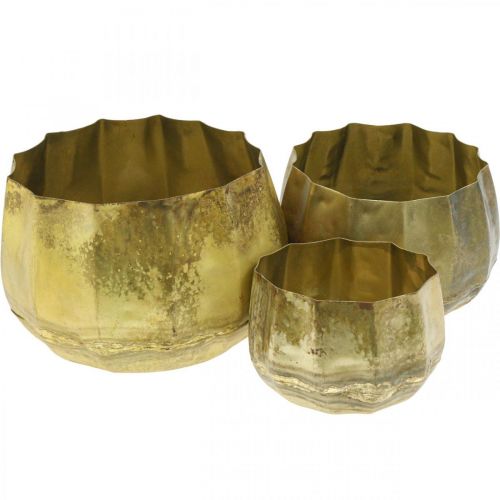 Floristik24 Decorative bowl brass metal bowl Ø22/18/14cm set of 3