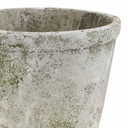 Product Flowerpot antique look planter with patina concrete Ø17.5cm H14cm