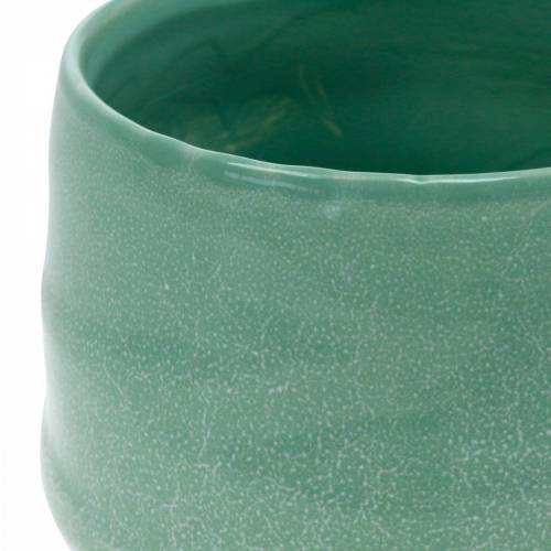 Product Ceramic pot, plant bowl, corrugated ceramic pot Ø16cm 2pcs