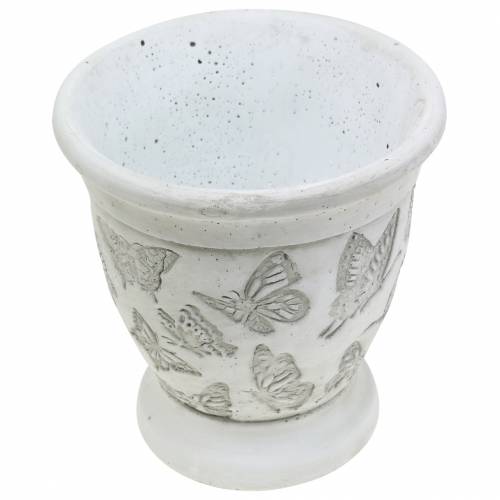 Plant pot planter cup with butterflies Ø12,5cm H13cm 2pcs