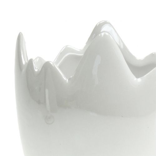 Floristik24 Planter eggshell white mother-of-pearl Ø11cm H11cm 2pcs