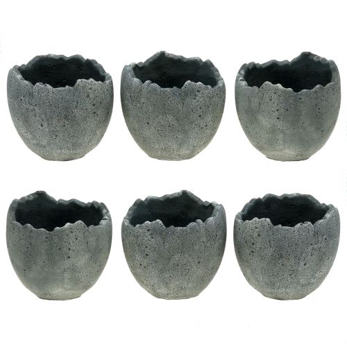 Floristik24 Plant pot egg shell Ø12cm H11.5cm 6pcs