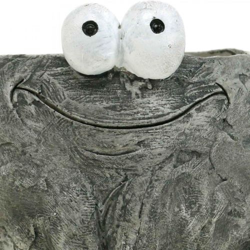 Product Pot holder frog with smile gray 11x12cm