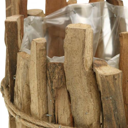 Floristik24 Flower pot wood rustic planter planter nature H15cm Ø15.5cm