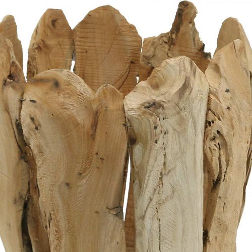 Floristik24 Paulownia wood plant pot, planter, wood decoration H32cm Ø28cm