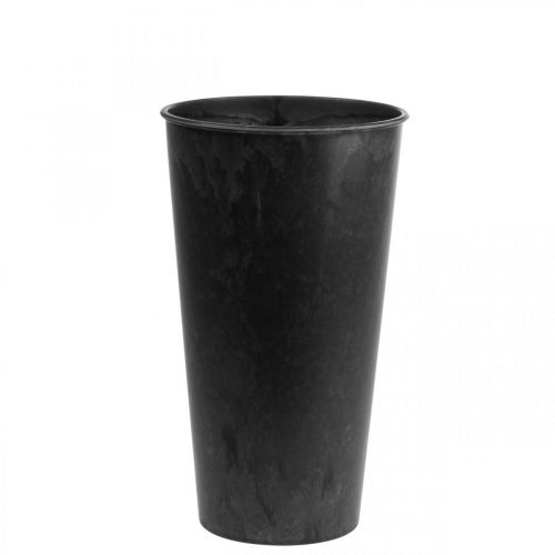 Floristik24 Floor vase black vase plastic anthracite Ø17,5cm H28cm