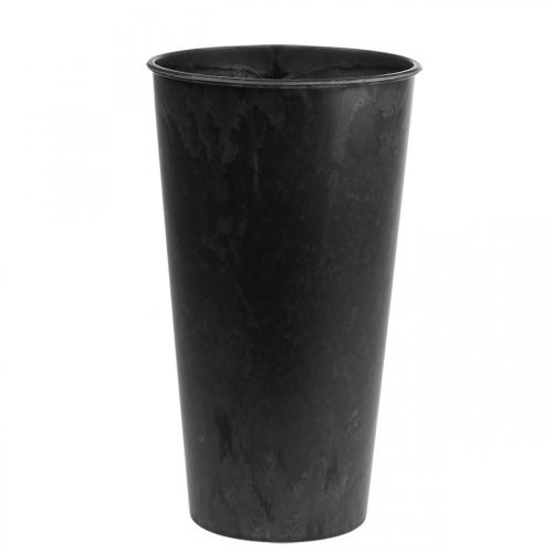 Floristik24 Floor vase black vase plastic anthracite Ø19cm H33cm
