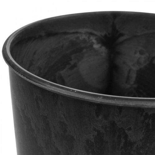 Floristik24 Floor vase black vase plastic anthracite Ø19cm H33cm