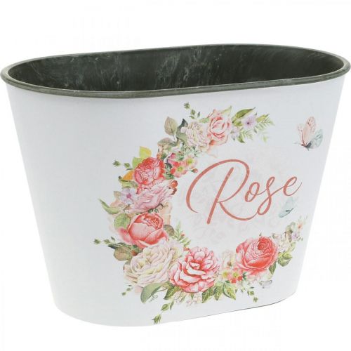 Floristik24 Planter, decorative pot roses, flower bowl L19cm H12.5cm