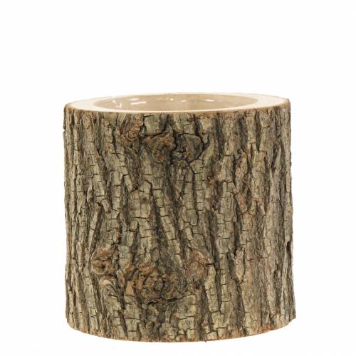 Floristik24 Plant pot elm wood Ø11-13cm H11cm