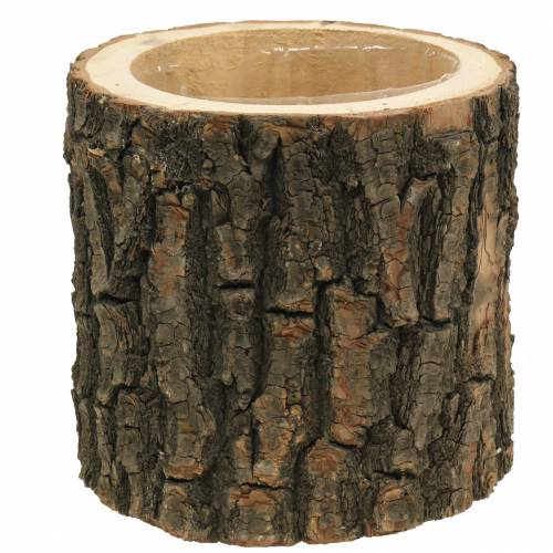 Floristik24 Plant pot elm wood Ø16-18cm H15cm