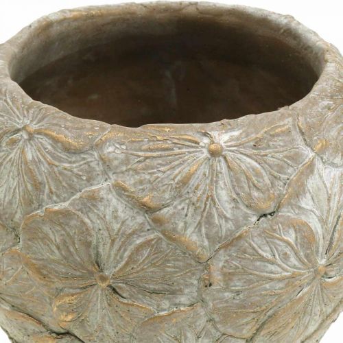 Floristik24 Flower pot concrete small flower pattern vintage look Ø15cm H11cm