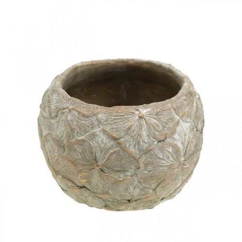 Floristik24 Flower pot concrete small flower pattern vintage look Ø15cm H11cm