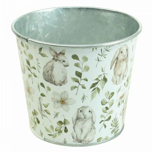 Product Bunny flowerpot Easter metal cachepot Ø12cm H10.5cm