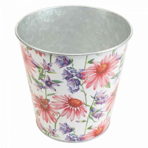 Floristik24 Flowerpot spring decoration metal cachepot Ø15.5cm H15cm