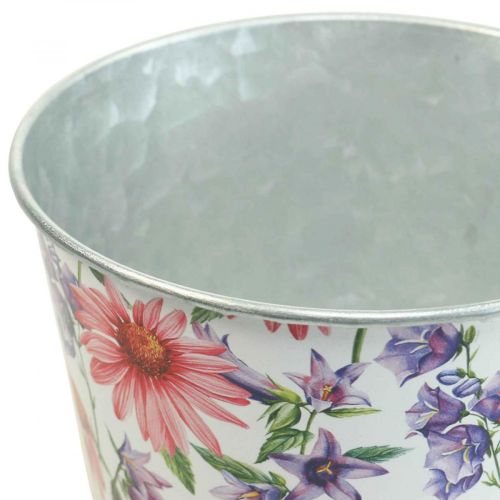 Product Flower pot spring decoration metal cachepot Ø14cm H12.5cm