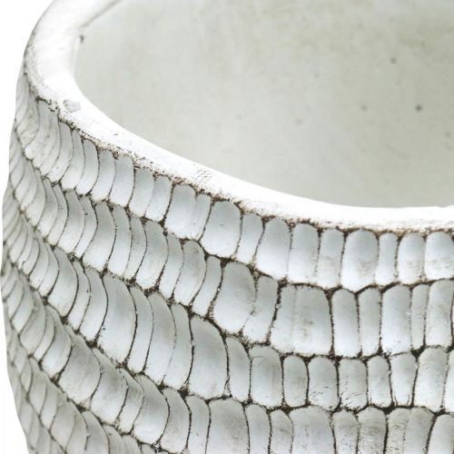 Product Planter Concrete White Vintage Honeycomb Decorative Flowerpot H15cm Ø15cm