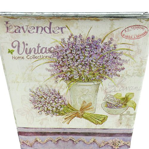 Floristik24 Sheet pot with lavender motif angular 3-set